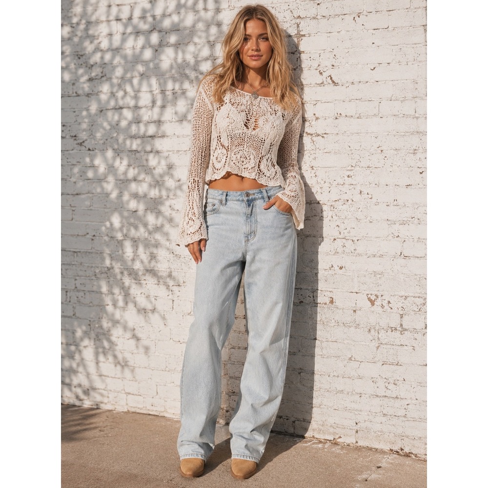 Vintage Bugle Boy Baggy Jeans Light Wash 90s Skater Grunge Denim 16